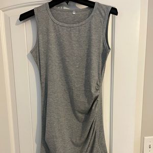 Ruched grey dress
